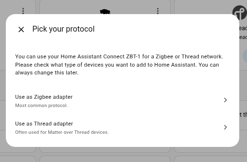 Select the Thread firmware